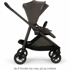 Buggy & Sportwagen Swiv bis 22 kg mit magnetischem Gurtverschluss, umsetzbarem Sportsitz, höhenverstellbarem Schieber, inkl. Adapter, Transporttasche, Getränkehalter & Regenschutz - Granite