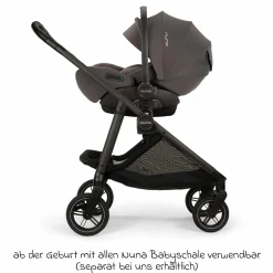 Buggy & Sportwagen Swiv bis 22 kg mit magnetischem Gurtverschluss, umsetzbarem Sportsitz, höhenverstellbarem Schieber, inkl. Adapter, Transporttasche, Getränkehalter & Regenschutz - Granite