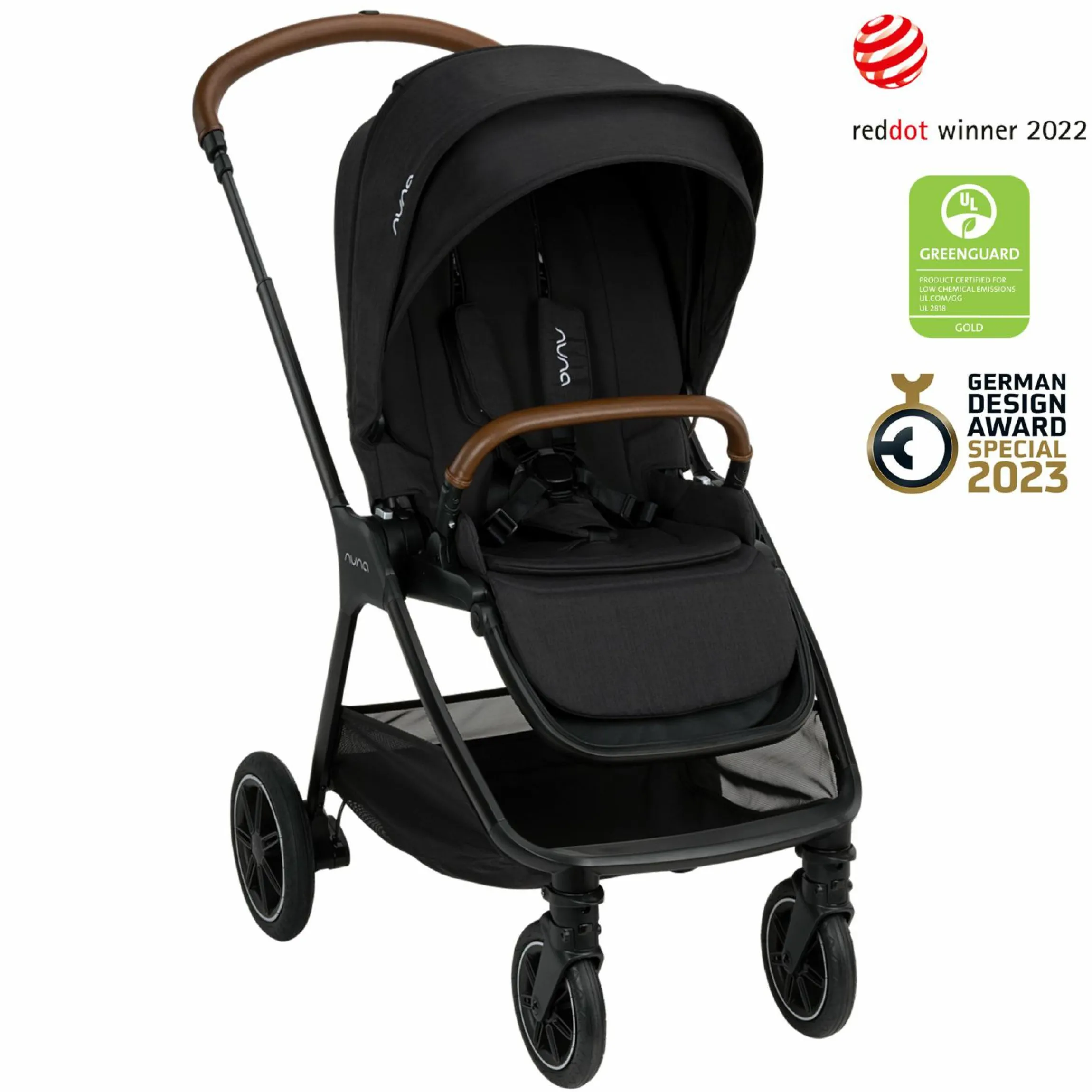 Buggy & Sportwagen TRIV next mit Liegefunktion, umsetzbarer Allwettersitz, Teleskopschieber nur 8,9 kg, inkl. Adapter & Regenschutz - Caviar - Kollektion 2025