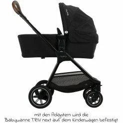 Buggy & Sportwagen TRIV next mit Liegefunktion, umsetzbarer Allwettersitz, Teleskopschieber nur 8,9 kg, inkl. Adapter & Regenschutz - Caviar - Kollektion 2025
