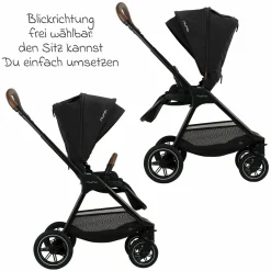 Buggy & Sportwagen TRIV next mit Liegefunktion, umsetzbarer Allwettersitz, Teleskopschieber nur 8,9 kg, inkl. Adapter & Regenschutz - Caviar - Kollektion 2025