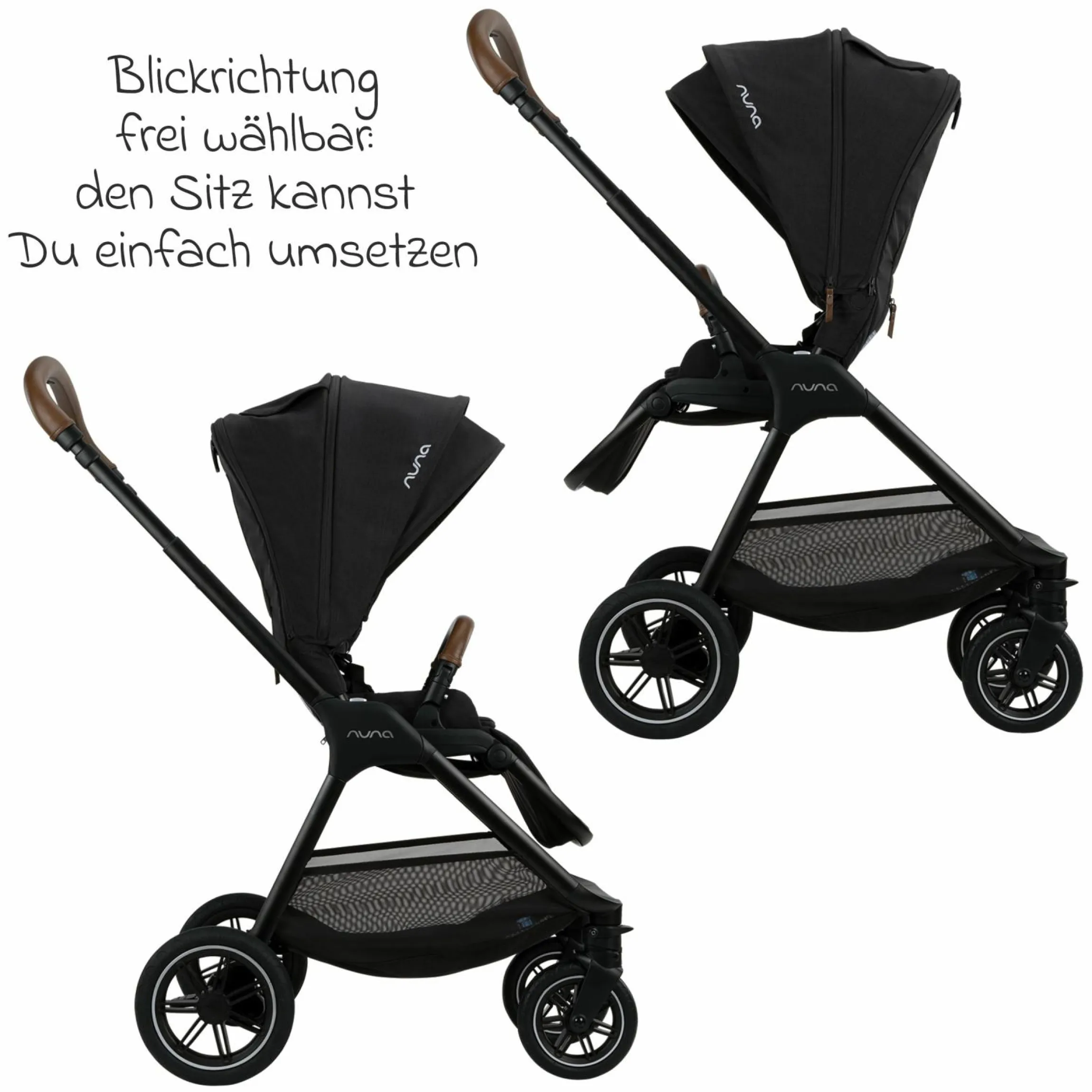 Buggy & Sportwagen TRIV next mit Liegefunktion, umsetzbarer Allwettersitz, Teleskopschieber nur 8,9 kg, inkl. Adapter & Regenschutz - Caviar - Kollektion 2025