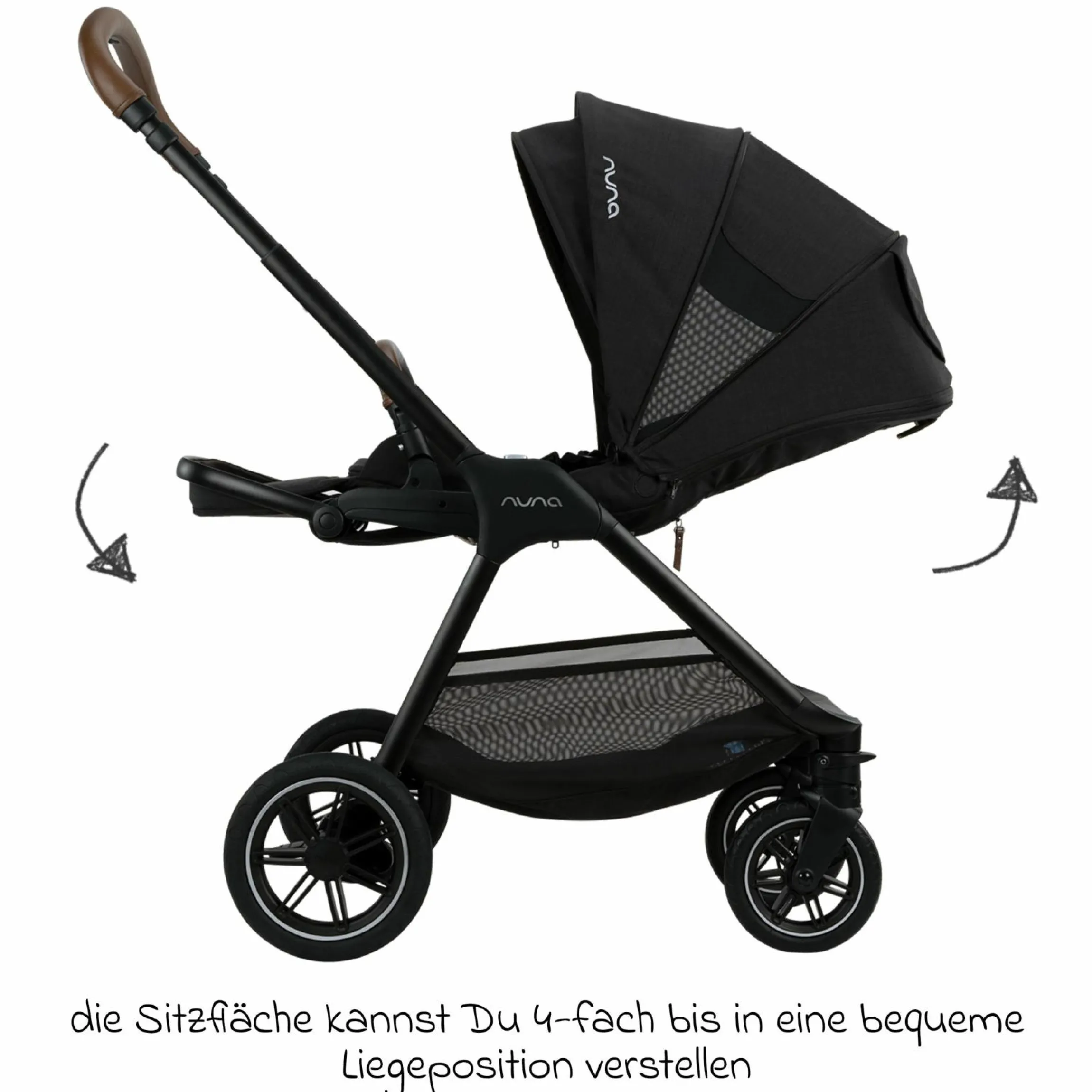 Buggy & Sportwagen TRIV next mit Liegefunktion, umsetzbarer Allwettersitz, Teleskopschieber nur 8,9 kg, inkl. Adapter & Regenschutz - Caviar - Kollektion 2025