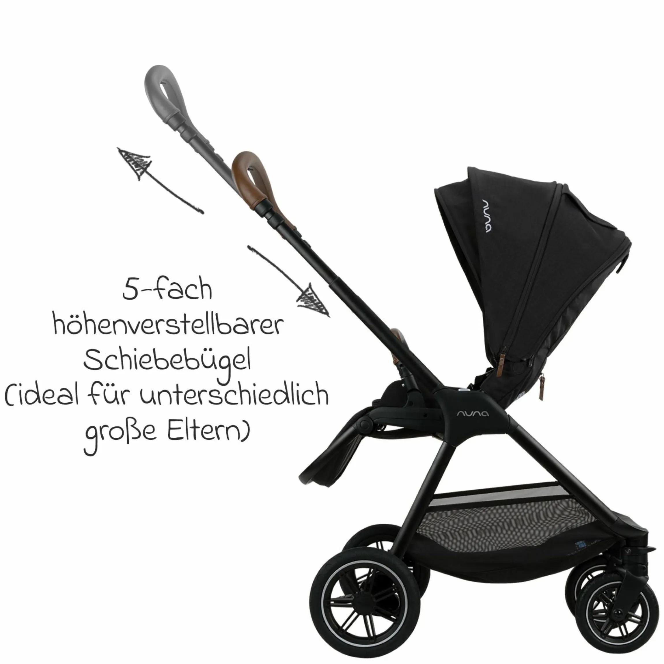 Buggy & Sportwagen TRIV next mit Liegefunktion, umsetzbarer Allwettersitz, Teleskopschieber nur 8,9 kg, inkl. Adapter & Regenschutz - Caviar - Kollektion 2025