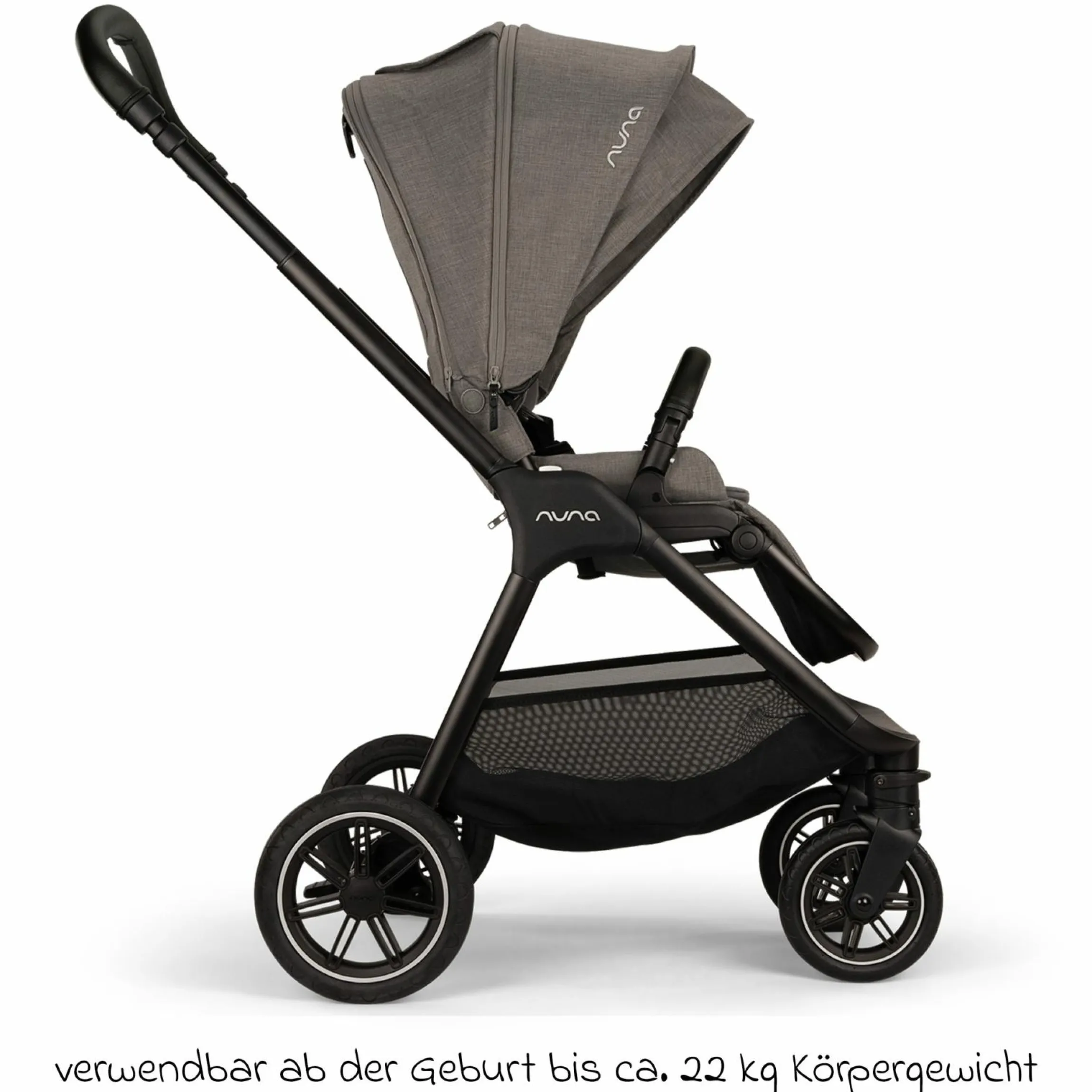 Buggy & Sportwagen TRIV next bis 22 kg mit magnetischem Gurtverschluss, umsetzbarem Allwettersitz, höhenverstellbarem Schieber - nur 8,9 kg schwer inkl. Adapter & Regenschutz - Granite - Kollektion 2025