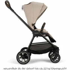 Buggy & Sportwagen TRIV next bis 22 kg mit magnetischem Gurtverschluss, umsetzbarem Allwettersitz, höhenverstellbarem Schieber - nur 8,9 kg schwer inkl. Adapter & Regenschutz - Biscotti - Kollektion 2025