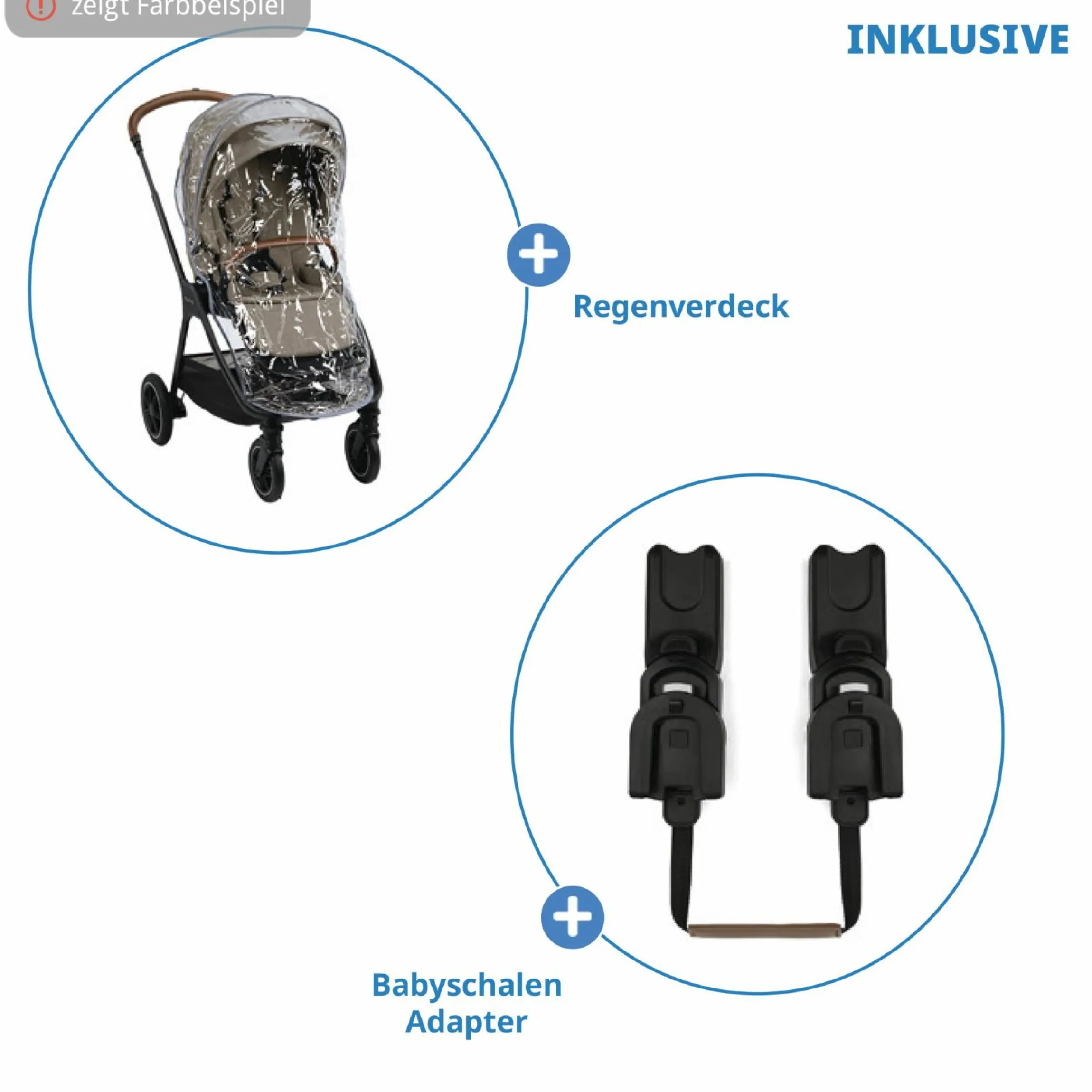 Buggy & Sportwagen TRIV next bis 22 kg mit magnetischem Gurtverschluss, umsetzbarem Allwettersitz, höhenverstellbarem Schieber - nur 8,9 kg schwer inkl. Adapter & Regenschutz - Biscotti - Kollektion 2025