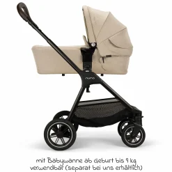 Buggy & Sportwagen TRIV next bis 22 kg mit magnetischem Gurtverschluss, umsetzbarem Allwettersitz, höhenverstellbarem Schieber - nur 8,9 kg schwer inkl. Adapter & Regenschutz - Biscotti - Kollektion 2025