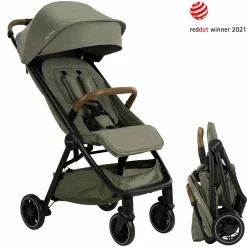 Buggy & Sportwagen TRVL Lx bis 22 kg mit magnetischem Gurtverschluss, automatischem Faltmechanismus inkl. Regenschutz & Transporttasche - Pine - Kollektion 2025