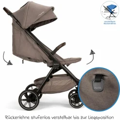 Buggy & Sportwagen TRVL Lx bis 22 kg mit magnetischem Gurtverschluss, automatischem Faltmechanismus inkl. Regenschutz & Transporttasche - Cedar