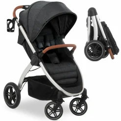 Buggy & Sportwagen UpTown (mit Liegefunktion, Schieber höhenverstellbar, Einhand-Faltung) - Melange Black