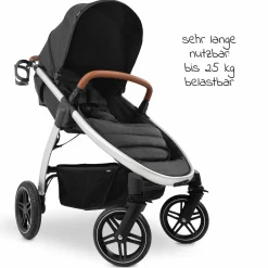 Buggy & Sportwagen UpTown (mit Liegefunktion, Schieber höhenverstellbar, Einhand-Faltung) - Melange Black