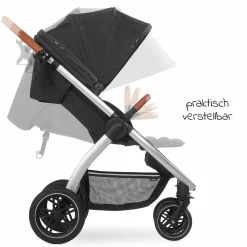 Buggy & Sportwagen UpTown (mit Liegefunktion, Schieber höhenverstellbar, Einhand-Faltung) - Melange Black