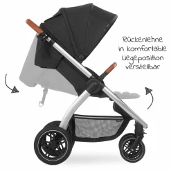 Buggy & Sportwagen UpTown (mit Liegefunktion, Schieber höhenverstellbar, Einhand-Faltung) - Melange Black