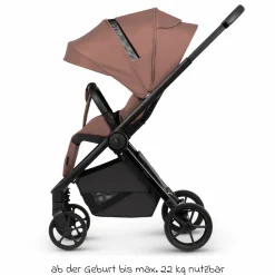 Buggy & Sportwagen Vero bis 22 kg mit Teleskopschieber, Liegeposition inkl. Regenschutz, Tragegurt & Beindecke - Blush - Kollektion 2025