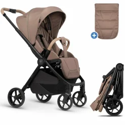 Buggy & Sportwagen Vero bis 22 kg mit Teleskopschieber, Liegeposition inkl. Regenschutz, Tragegurt & Beindecke - Sand - Kollektion 2025