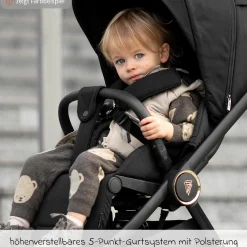Buggy & Sportwagen Vero bis 22 kg mit Teleskopschieber, Liegeposition inkl. Regenschutz, Tragegurt & Beindecke - Sand - Kollektion 2025