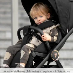 Buggy & Sportwagen Vero bis 22 kg mit Teleskopschieber, Liegeposition inkl. Regenschutz, Tragegurt & Beindecke - Night - Kollektion 2025