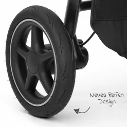 Buggy & Sportwagen Versatrax mit neuem Reifen-Design - bis 22 kg belastbar mit Teleskopschieber, umsetzbare Sitzeinheit, Adapter & Regenschutz - Pebble