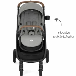 Buggy & Sportwagen Versatrax mit neuem Reifen-Design - bis 22 kg belastbar mit Teleskopschieber, umsetzbare Sitzeinheit, Adapter & Regenschutz - Pebble