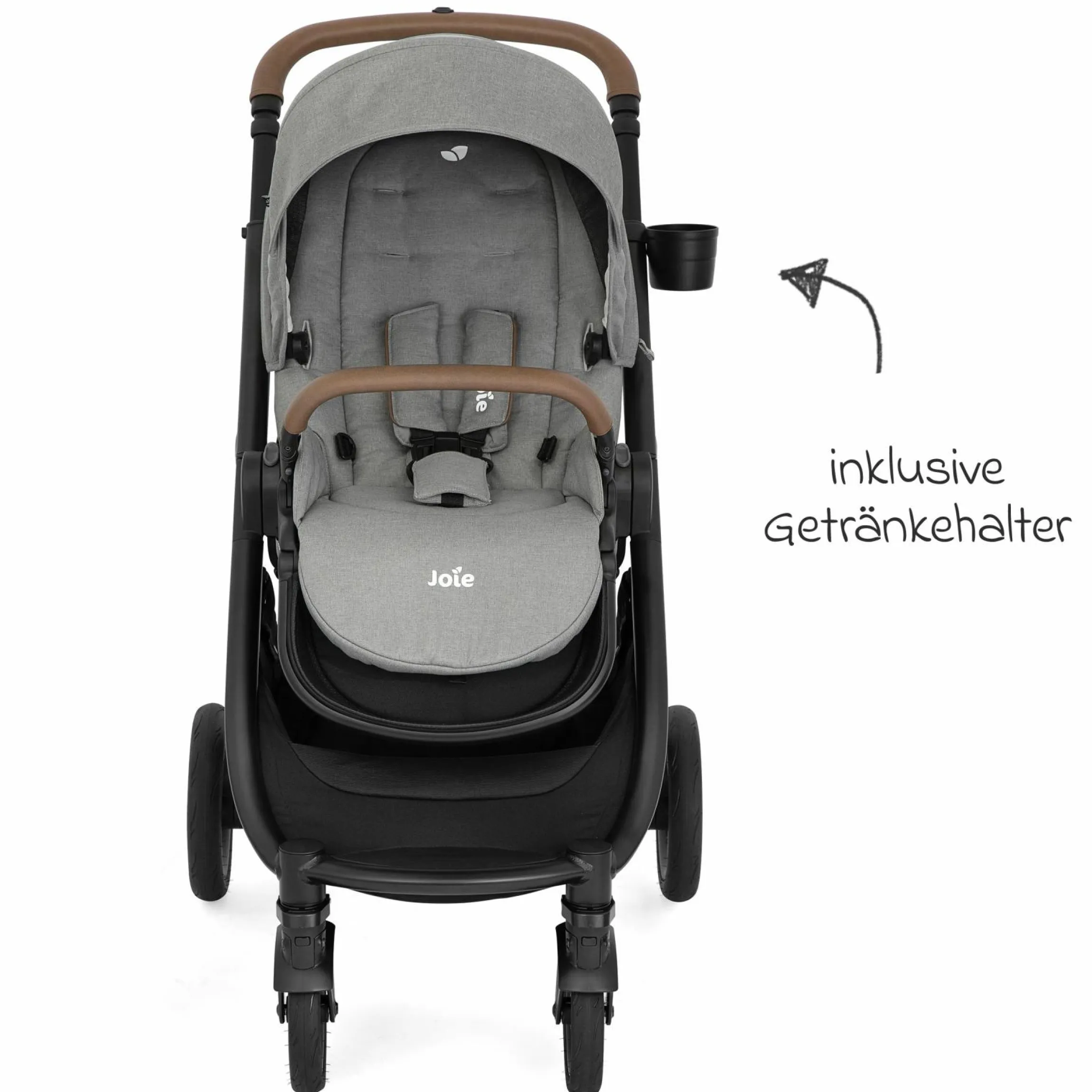 Buggy & Sportwagen Versatrax mit neuem Reifen-Design - bis 22 kg belastbar mit Teleskopschieber, umsetzbare Sitzeinheit, Adapter & Regenschutz - Pebble