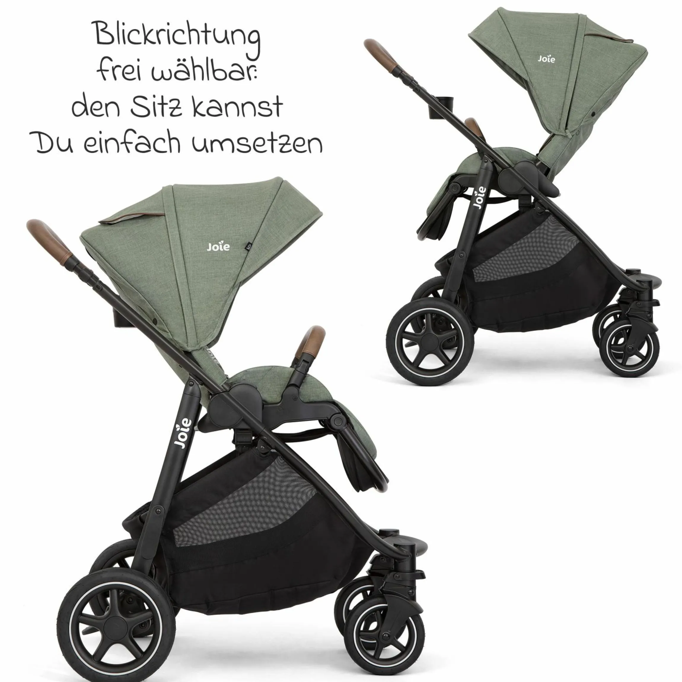 Buggy & Sportwagen Versatrax mit neuem Reifen-Design - bis 22 kg belastbar mit Teleskopschieber, umsetzbare Sitzeinheit, Adapter & Regenschutz - Laurel
