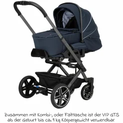 Buggy & Sportwagen Vip GTS bis 22 kg belastbar mit Teleskopschieber inkl. Regenschutz - Navy Stripes - Kollektion 2024