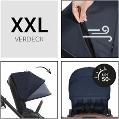 Buggy & Sportwagen Walk N Care mit Liegefunktion und drehbarem Sitz (bis 25 kg belastbar) - Dark Navy Blue