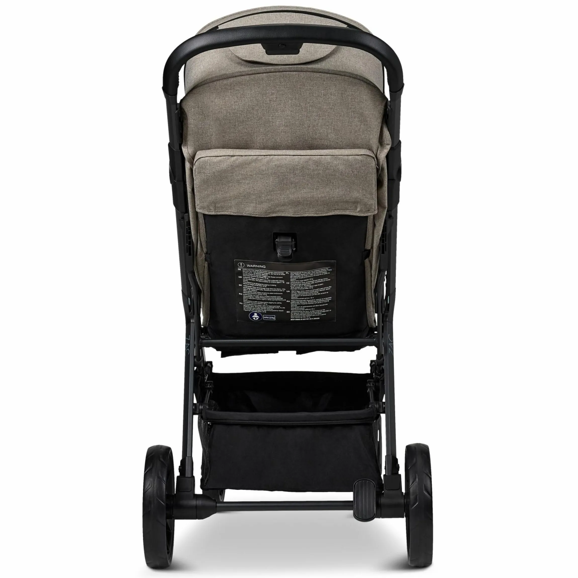 Buggy & Sportwagen Zac bis 22 kg mit Liegeposition, Einhand-Faltmechanismus inkl. Regenschutz & Transporttasche - Mud Melange