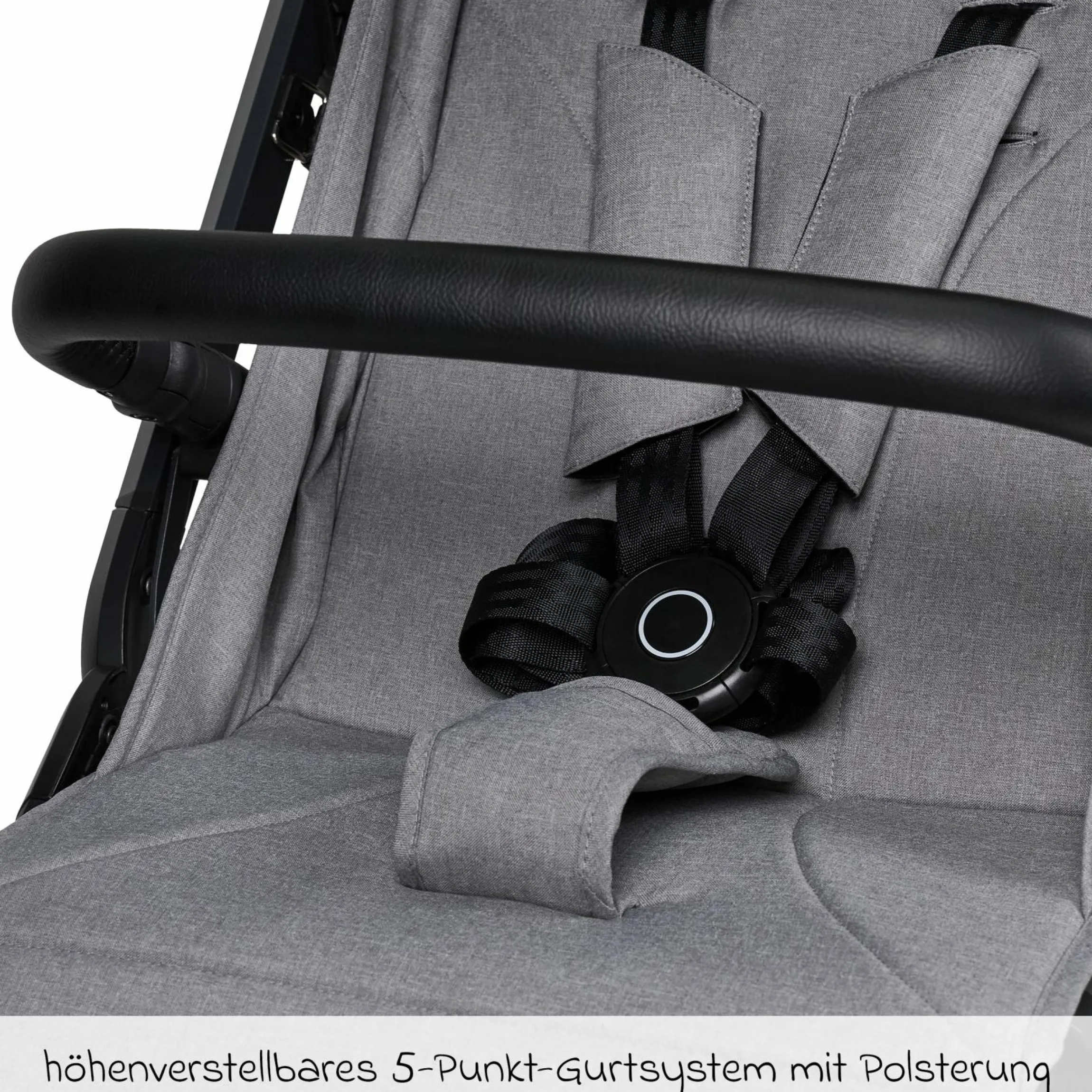 Buggy & Sportwagen Zac bis 22 kg mit Liegeposition, Einhand-Faltmechanismus inkl. Regenschutz & Transporttasche - Stone Melange