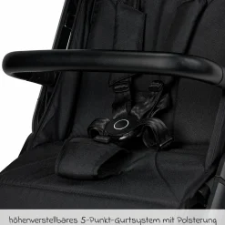 Buggy & Sportwagen Zac bis 22 kg mit Liegeposition, Einhand-Faltmechanismus inkl. Regenschutz & Transporttasche - Onyx Melange