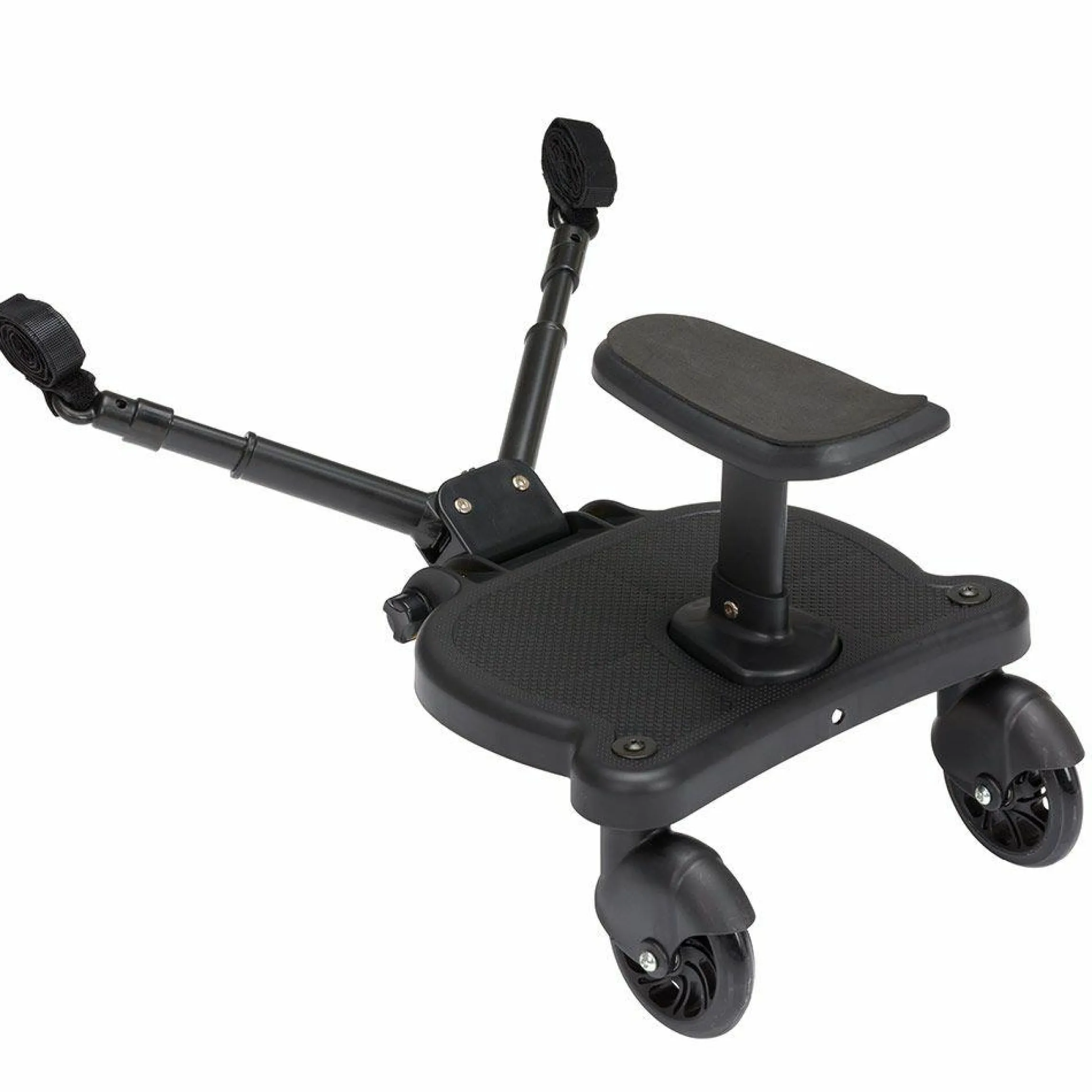 Buggy Board Mitfahrbrett Basic mit Sitz für alle gängigen Kinderwagen - Schwarz