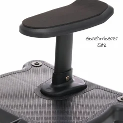 Buggy Board Mitfahrbrett Basic mit Sitz für alle gängigen Kinderwagen - Schwarz