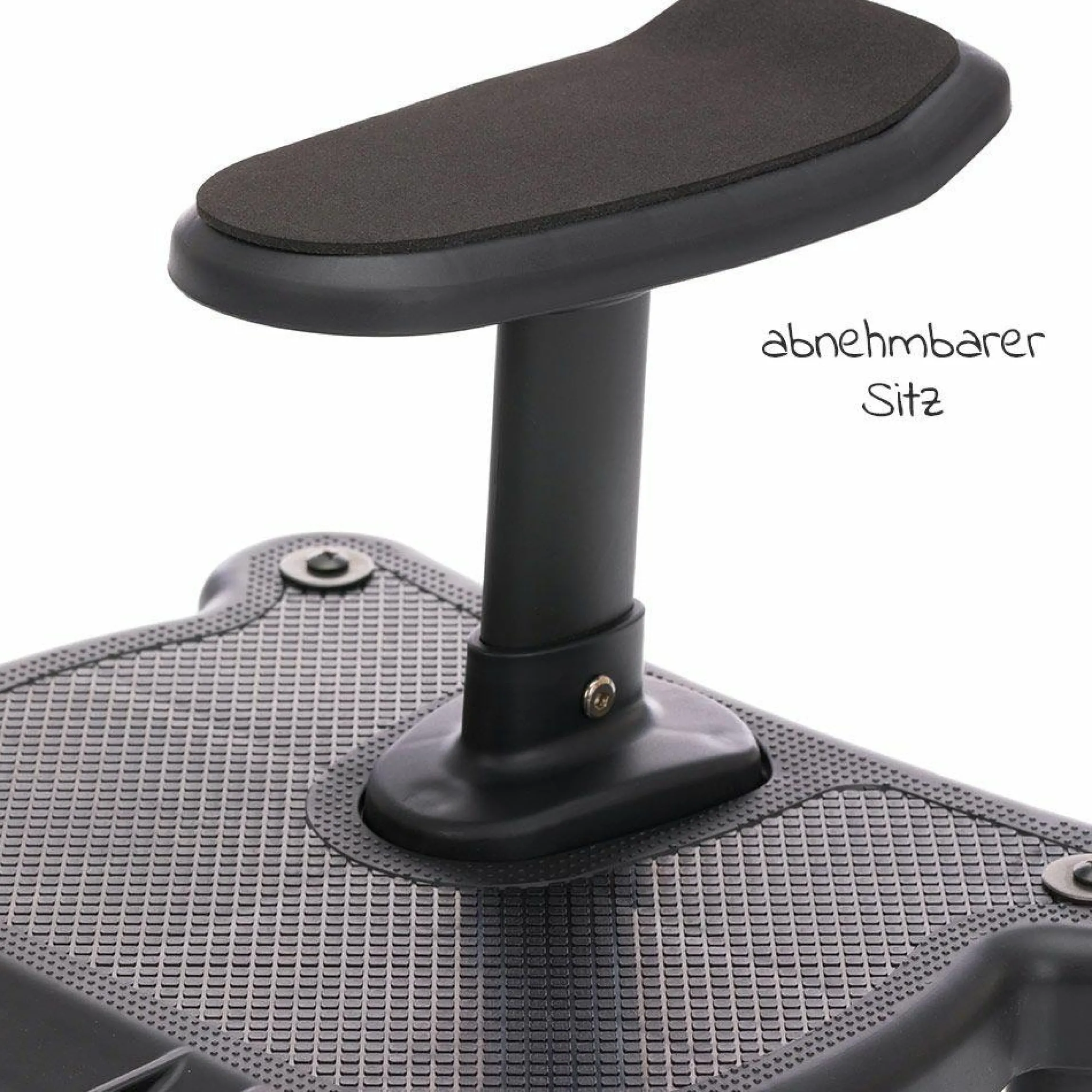 Buggy Board Mitfahrbrett Basic mit Sitz für alle gängigen Kinderwagen - Schwarz