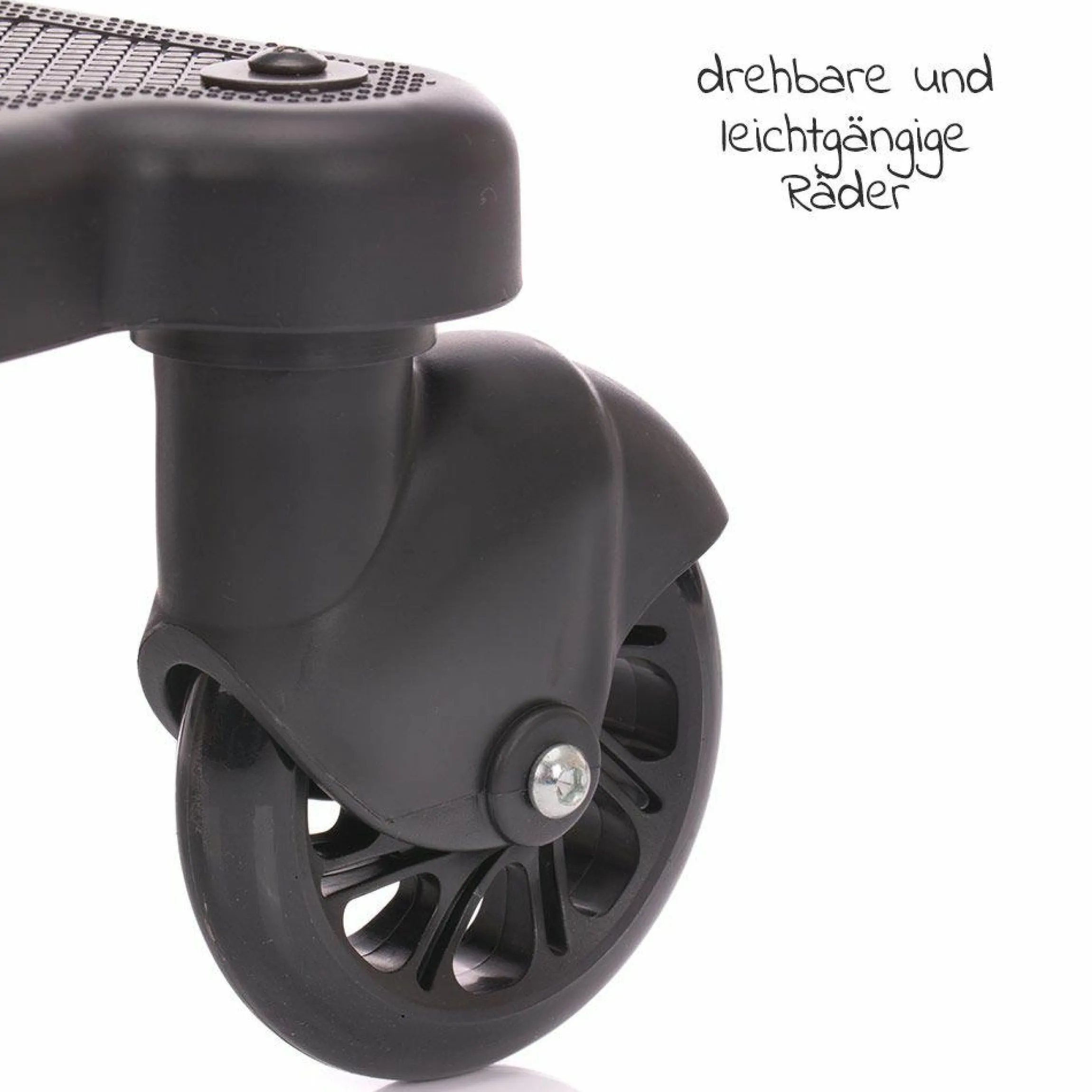 Buggy Board Mitfahrbrett Basic mit Sitz für alle gängigen Kinderwagen - Schwarz