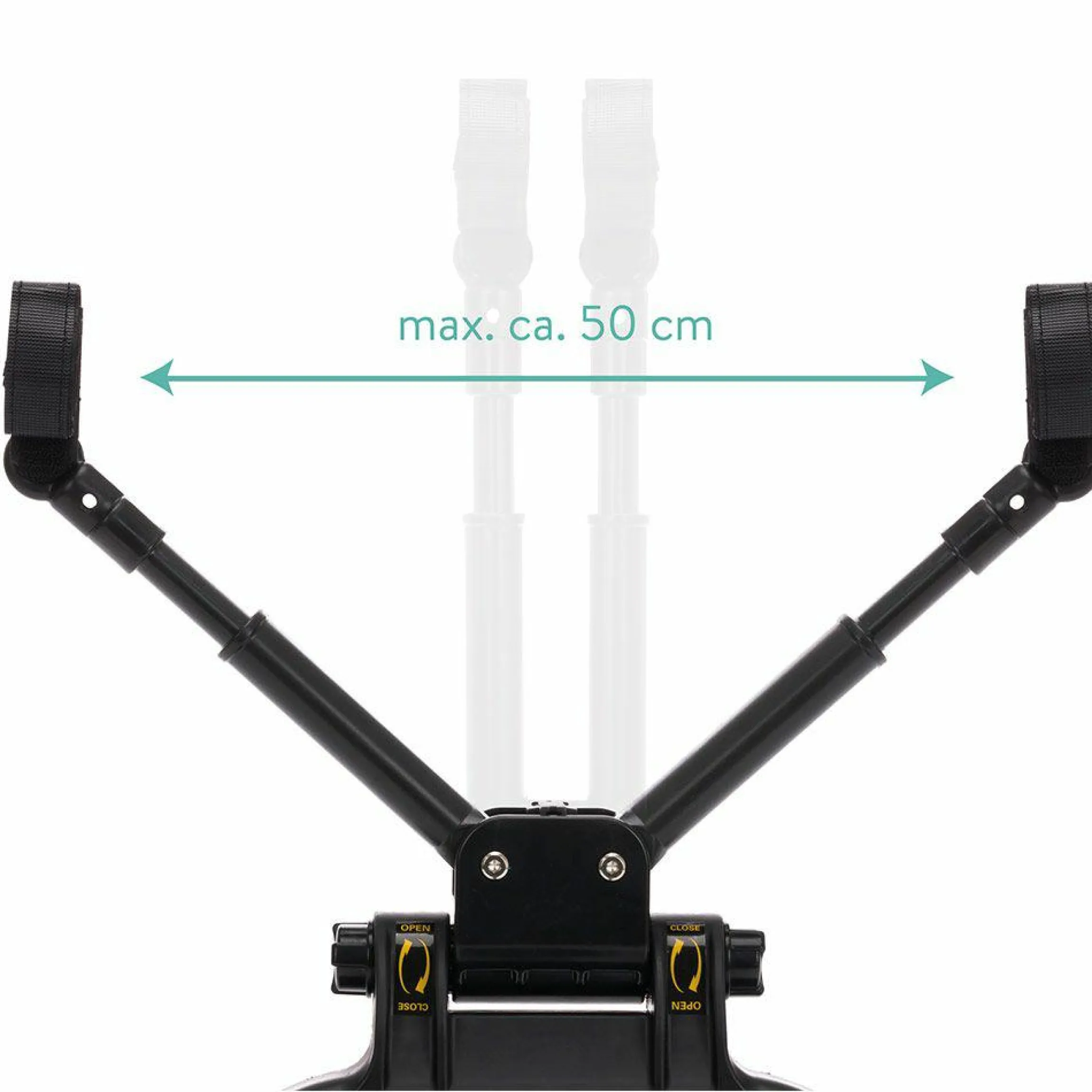 Buggy Board Mitfahrbrett Basic mit Sitz für alle gängigen Kinderwagen - Schwarz