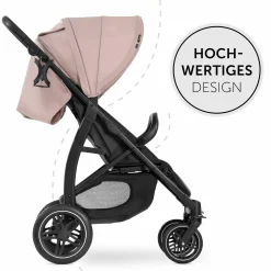 Buggy Rapid 4D (bis 25 kg) - XL Verdeck & All-Terrain Bereifung - inkl. XXL Zubehörpaket & Fehn Spieltier Schäfchen - Dusty Rose
