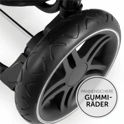 Buggy Rapid 4D (bis 25 kg) - XL Verdeck & All-Terrain Bereifung - inkl. XXL Zubehörpaket & Fehn Spieltier Schäfchen - Dusty Rose