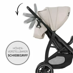 Buggy Rapid 4D (bis 25 kg) - XL Verdeck & All-Terrain Bereifung - inkl. XXL Zubehörpaket & Fehn Spieltier Eselchen - Classic Beige
