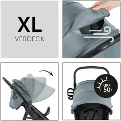 Buggy Rapid 4D (bis 25 kg) - XL Verdeck & All-Terrain Bereifung - Jungle Green