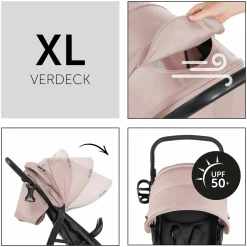 Buggy Rapid 4D (bis 25 kg) - XL Verdeck & All-Terrain Bereifung - Dutsy Rose