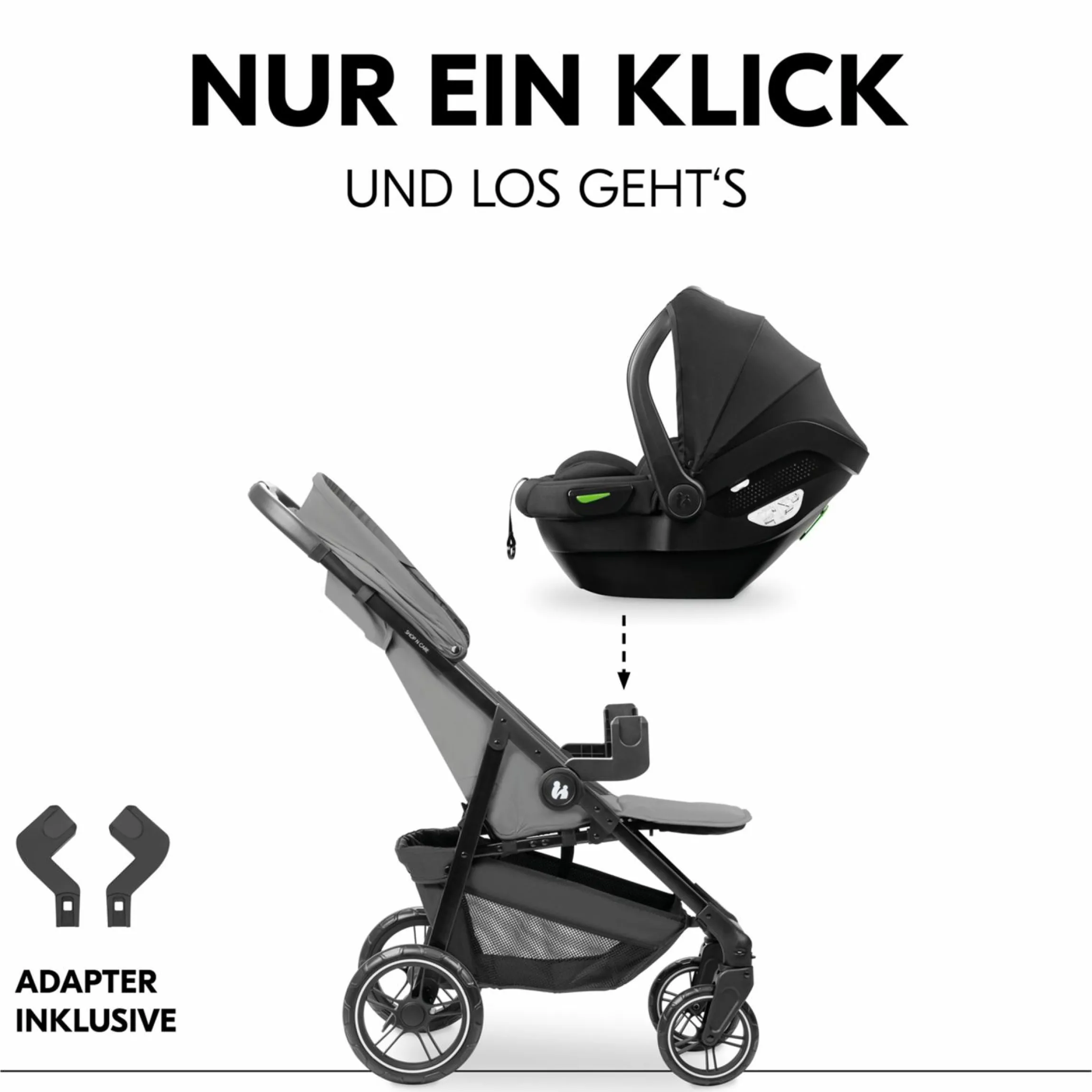 Buggy Shop N Care 2in1 Travel Set - Grey