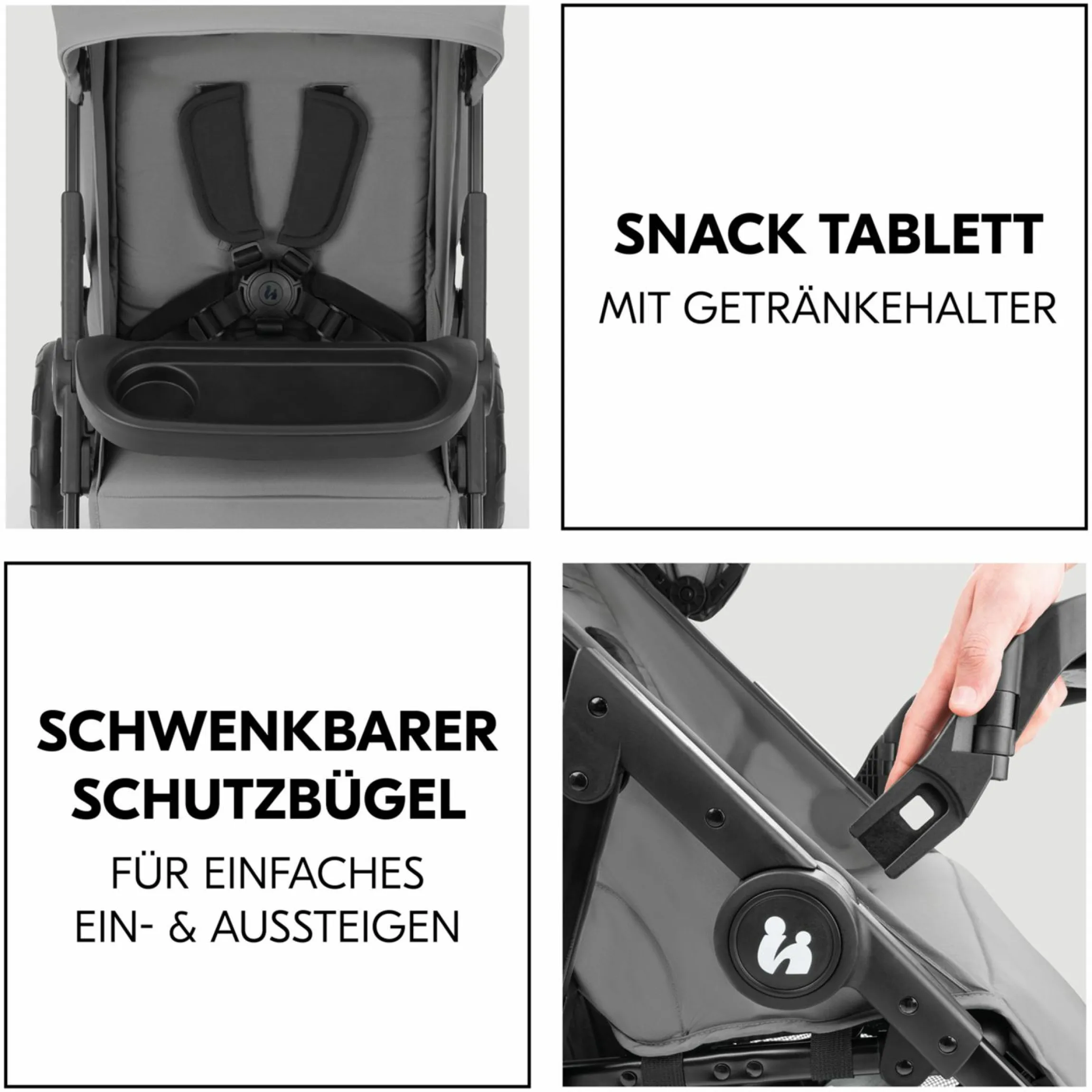 Buggy Shop N Care 2in1 Travel Set - Grey