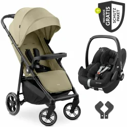 Buggy Shop N Care inkl. Autositz Pebble Pro & XXL Zubehörpaket - Olive