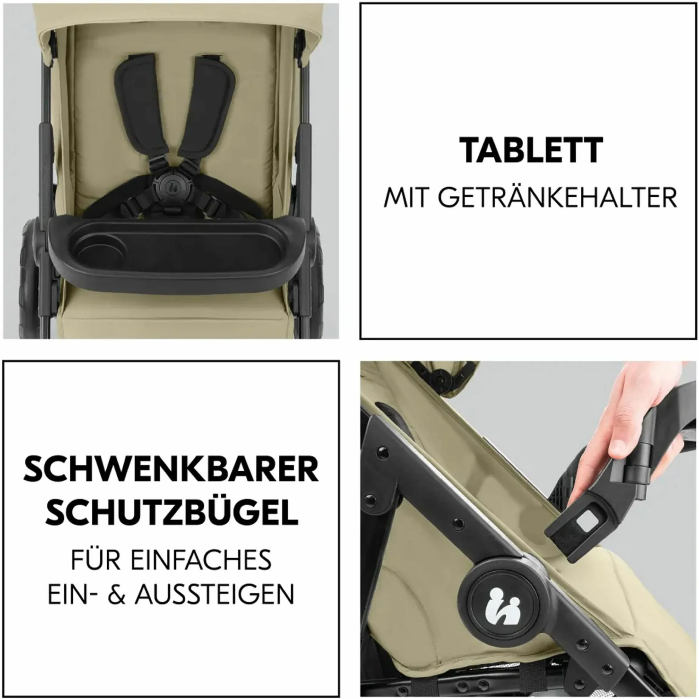 Buggy Shop N Care inkl. Autositz Pebble Pro & XXL Zubehörpaket - Olive