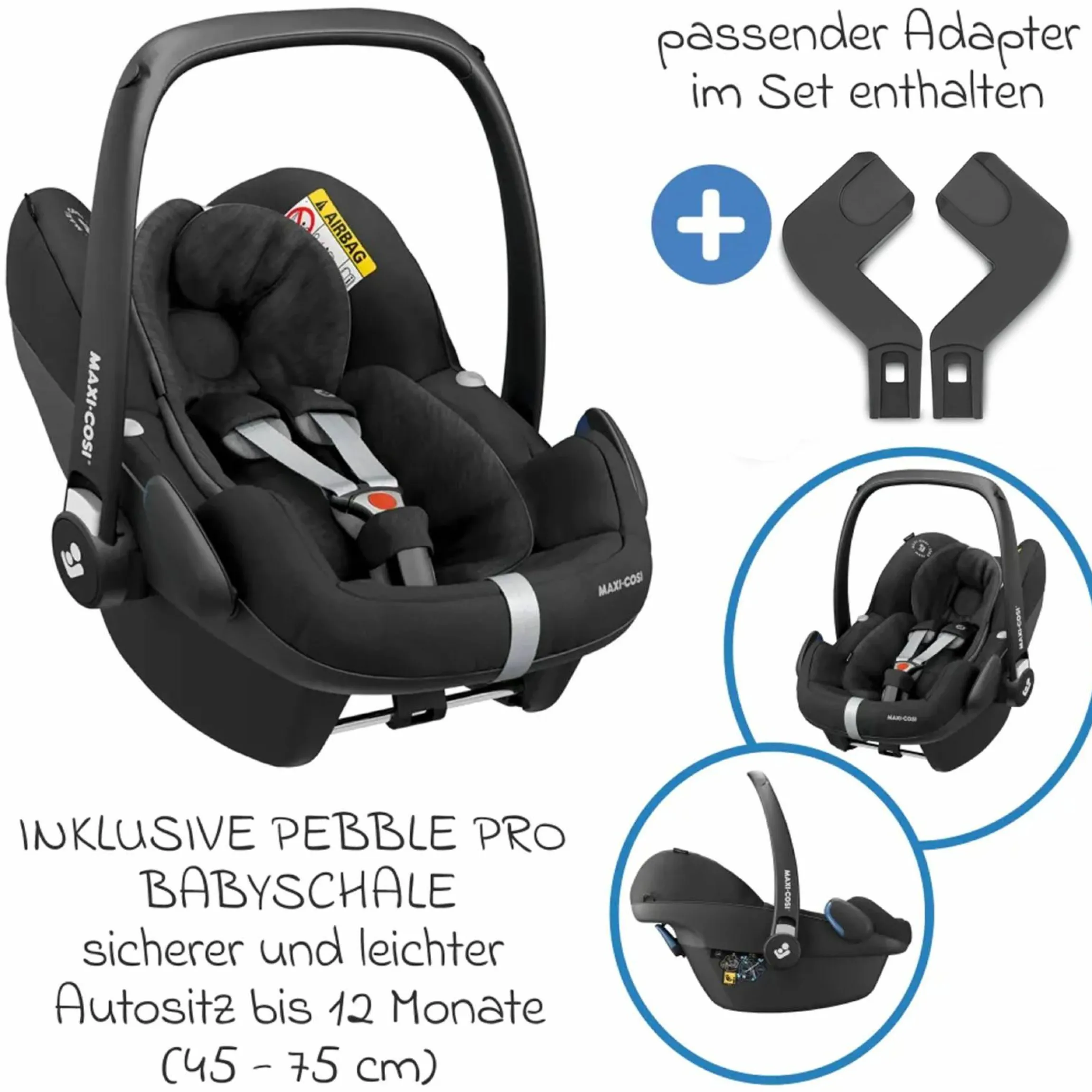 Buggy Shop N Care inkl. Autositz Pebble Pro & XXL Zubehörpaket - Dusty Blue