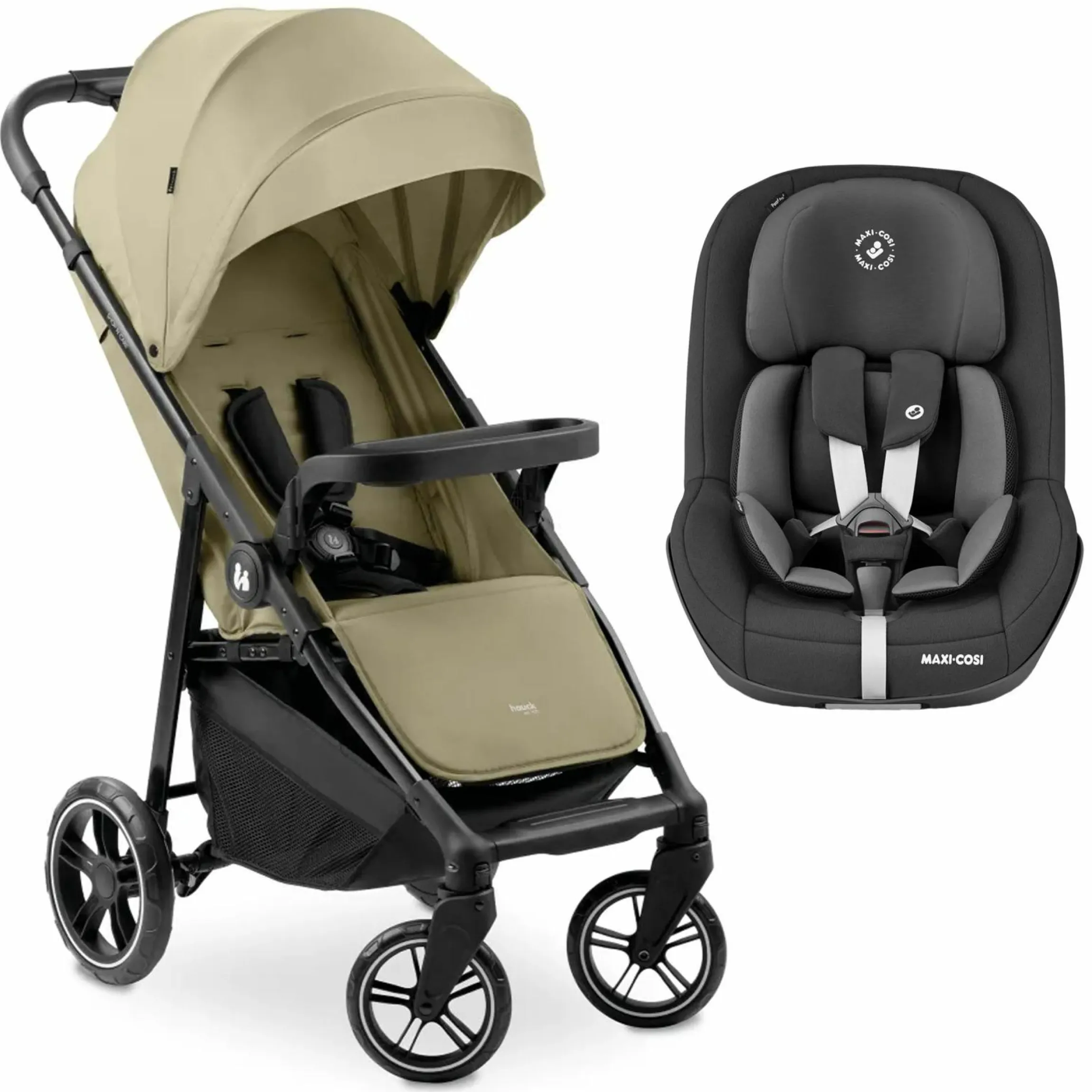 Buggy Shop N Care inkl. Reboarder Pearl Pro 2 - Olive