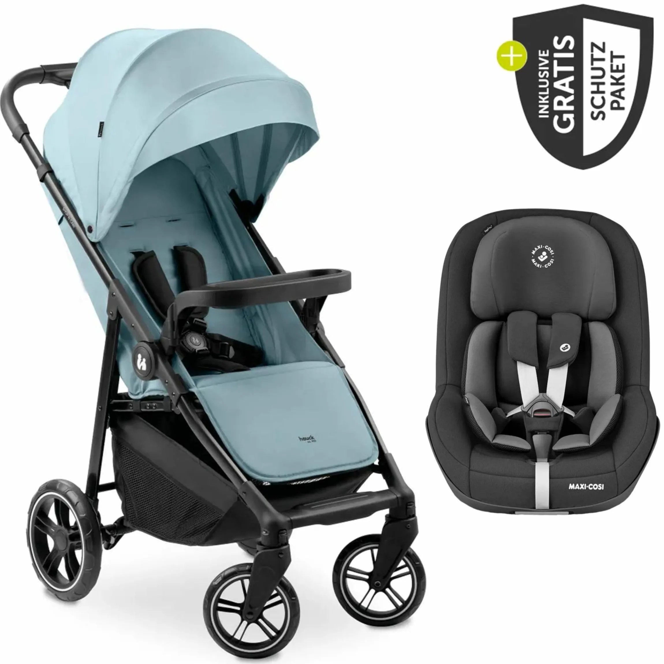 Buggy Shop N Care inkl. Reboarder Pearl Pro 2 & XXL Zubehörpaket - Dusty Blue