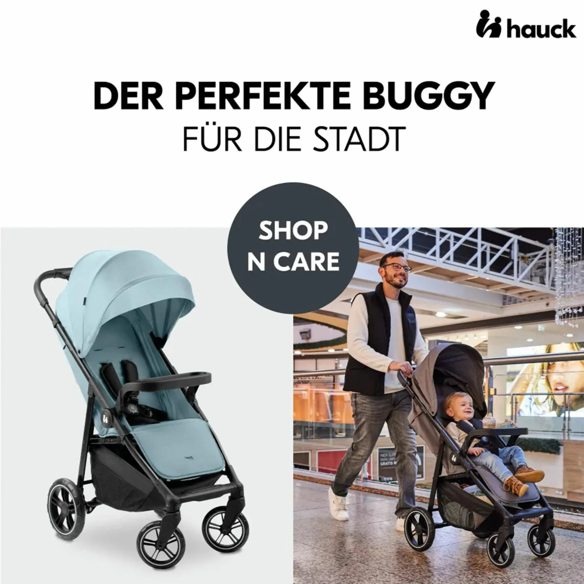 Buggy Shop N Care inkl. Reboarder Pearl Pro 2 & XXL Zubehörpaket - Dusty Blue