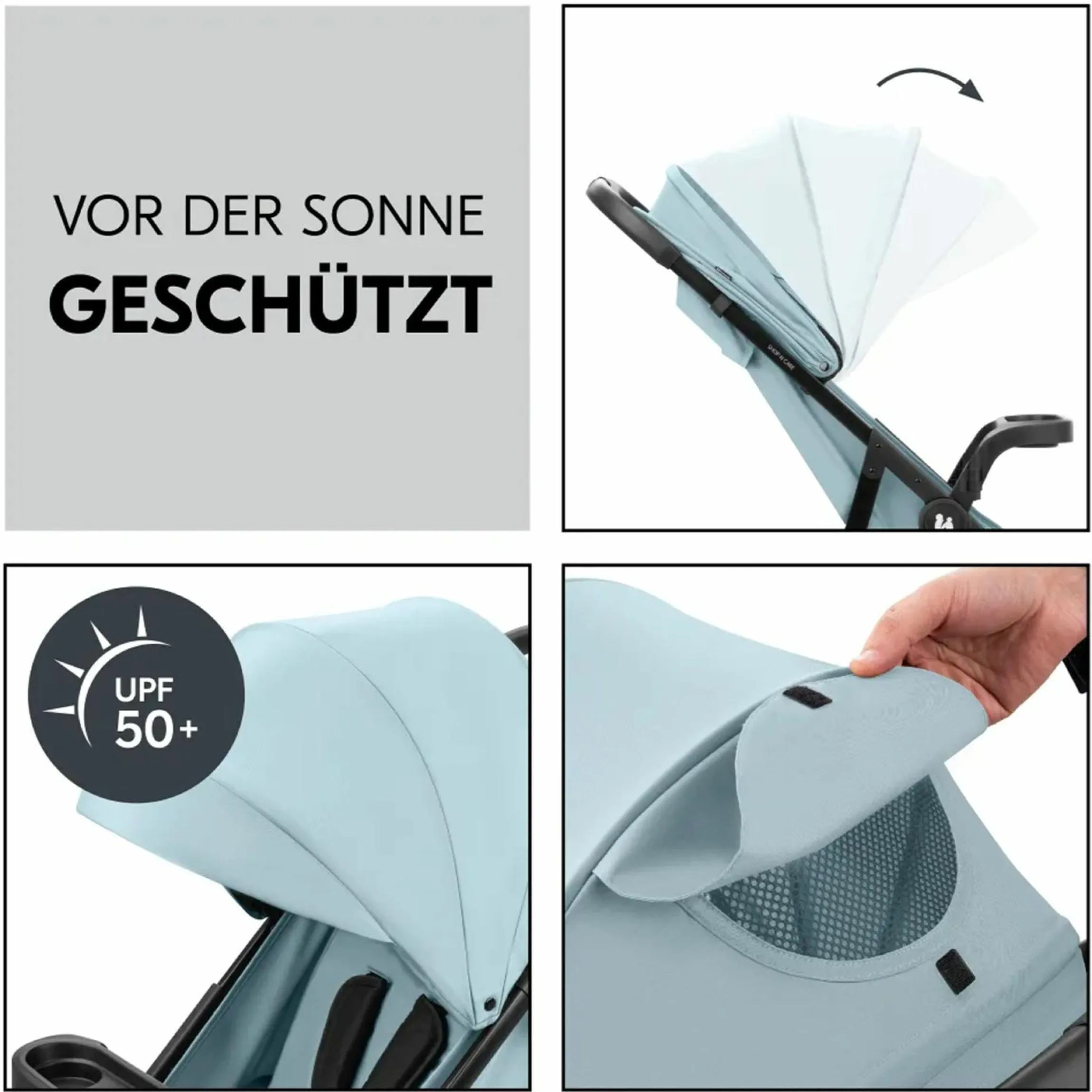 Buggy Shop N Care inkl. Reboarder Pearl Pro 2 & XXL Zubehörpaket - Dusty Blue